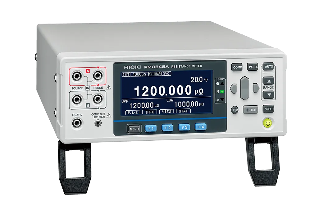 Rear panel of HIOKI RM3545A-1 showing LAN